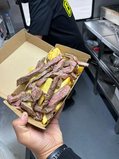 Wagyu loaded fries with mushroom sauce at Eatswaa BBQ