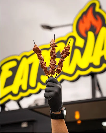 Charcoal grilled lamb skewers at Eatswaa BBQ Punchbowl